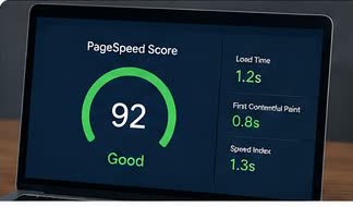 Website PageSpeed score dashboard